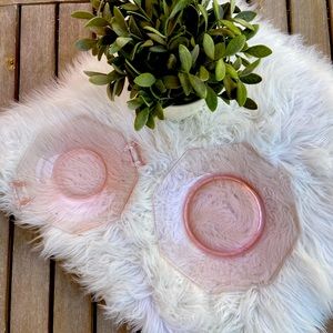 Pink Depression Glass Plates